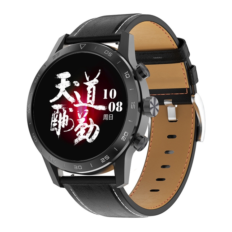 

LOANIY DT70 Analog Digital Dual Display Smart Call Watch(Black Leather)