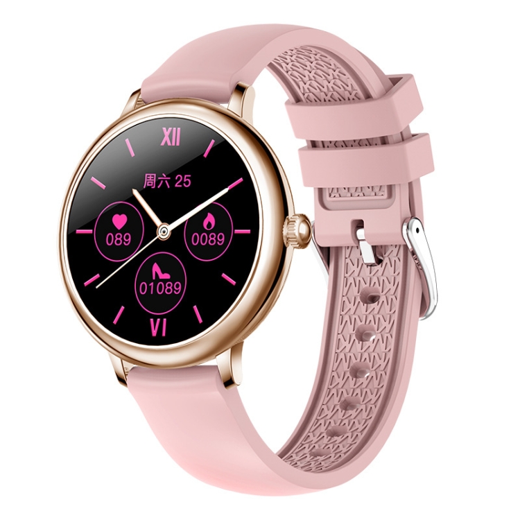 

LOANIY CF80 1.08 Inch Heart Rate Monitoring Smart Bluetooth Watch, Color: Pink