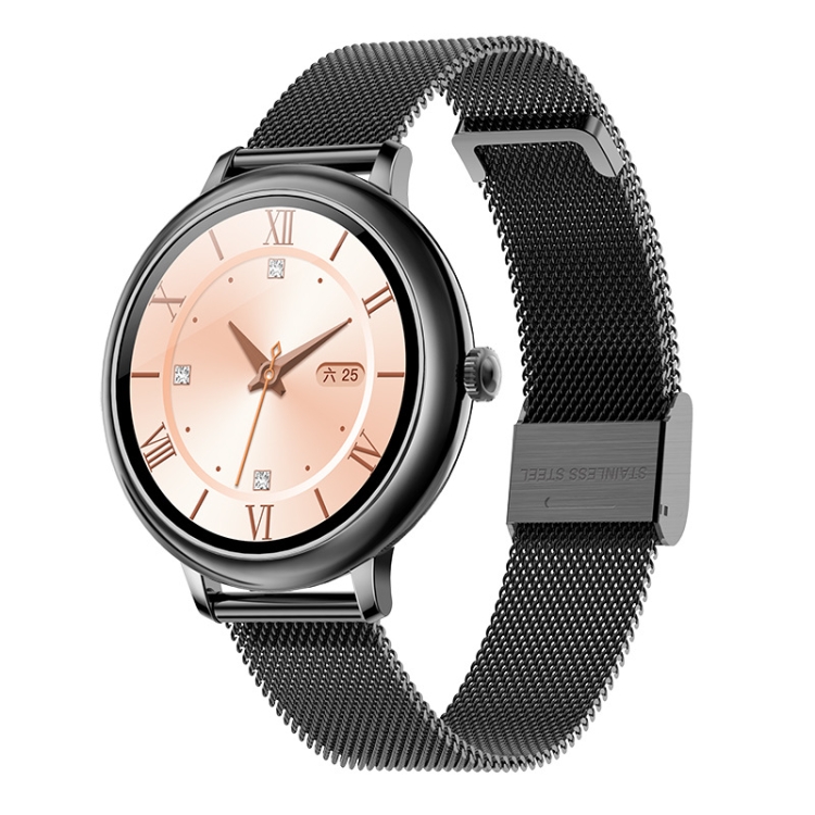 

LOANIY CF80 1.08 Inch Heart Rate Monitoring Smart Bluetooth Watch, Color: Black Steel