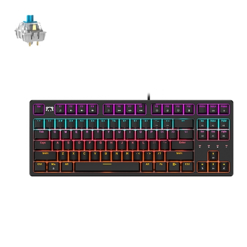 

Ajazz STK130 87-Key Customize RGB Keyboard, Cable Length:1.6m, Color: Black Blue Shaft