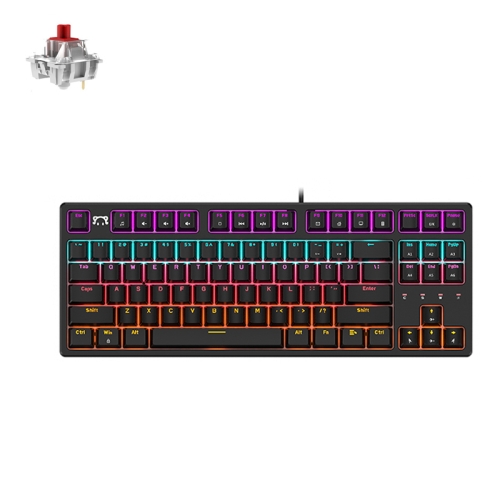 

Ajazz STK130 87-Key Customize RGB Keyboard, Cable Length:1.6m, Color: Black Red Shaft