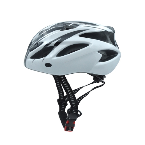 

Unisex Cycling Bike One-piece Helmet, Size: One Size About 57-62cm(White Black)