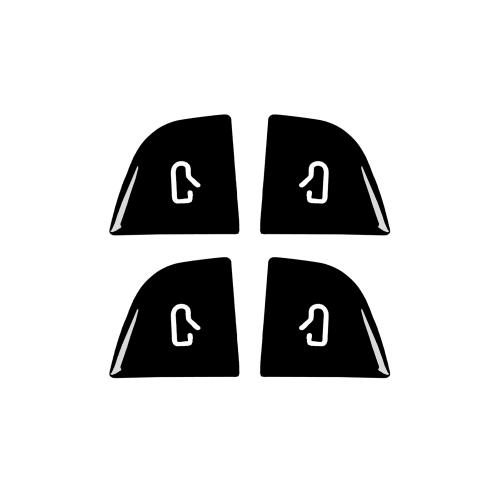 

For Tesla Model 3 4pcs/ Set B-type Car Window Switch Stickers(Piano Black)