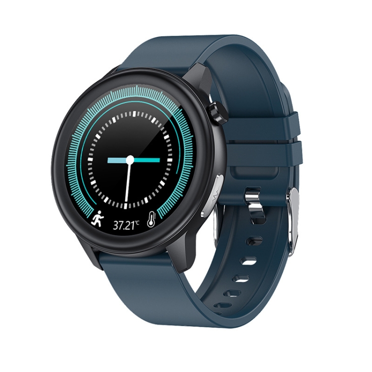 

LOANIY E80 1.3 Inch Heart Rate Detection Smart Watch, Color: Blue Silicone