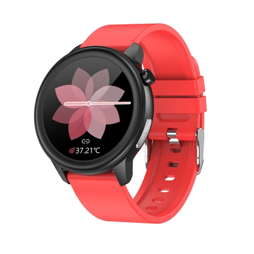 

LOANIY E80 1.3 Inch Heart Rate Detection Smart Watch, Color: Red Silicone