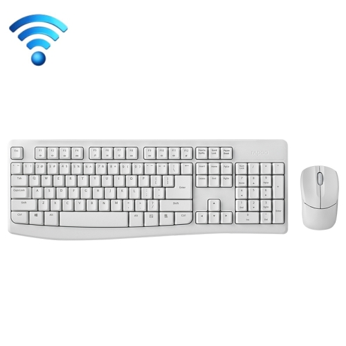 

Rapoo X1800PRO 104 Keys Waterproof Multimedia Wireless Keyboard Mouse Set(White)