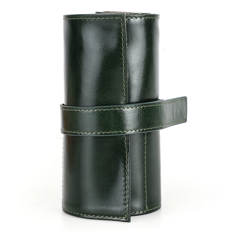 

CONTACTS FAMILY Oil Wax leather Multi-pack Bundled Watch Storage Bag(Green)