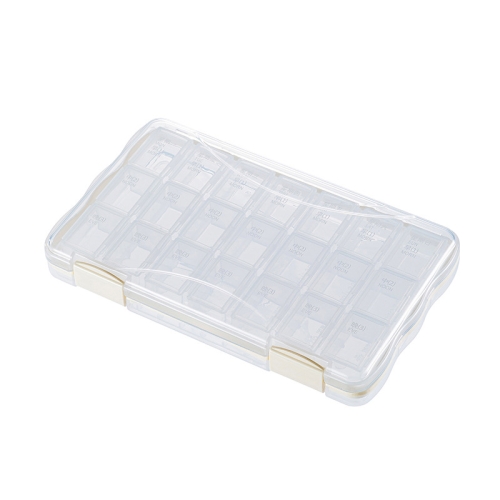 

7 Days Portable Multi-Compartment Storage Medicine Box, Style:21 Grids, Color: White