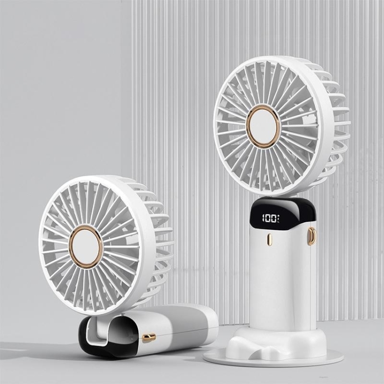 

USB Handheld Digital Display Folding Aromatherapy Fan, Battery Capacity: 3000mAh(N15 White)