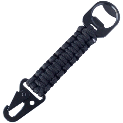 

2 PCS Outdoor Seven-core Umbrella Rope Keychain Eagle Mouth Buckle Bottle Opener(Black)