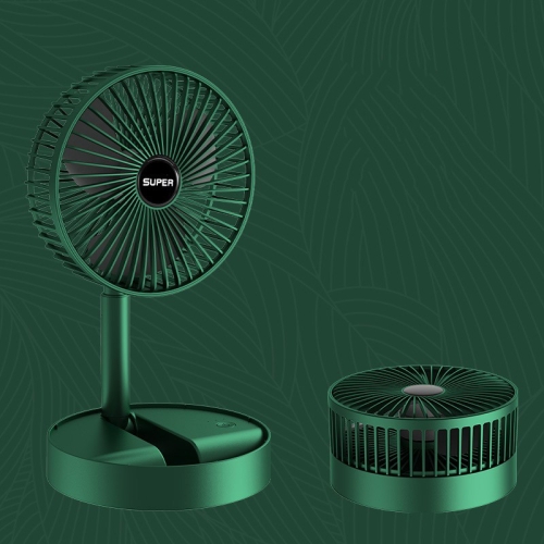 

Portable Folding Fan Retractable Floor Standing Fan,Style: Rechargeable (Green)