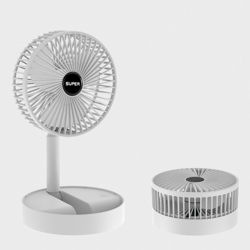 

Portable Folding Fan Retractable Floor Standing Fan,Style: USB Plug In (White)