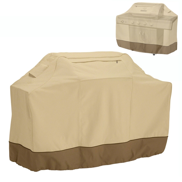

Oxford Cloth Waterproof Dustproof Barbecue Cover With Sundry Bag, Size: 150x61x122cm(Beige)
