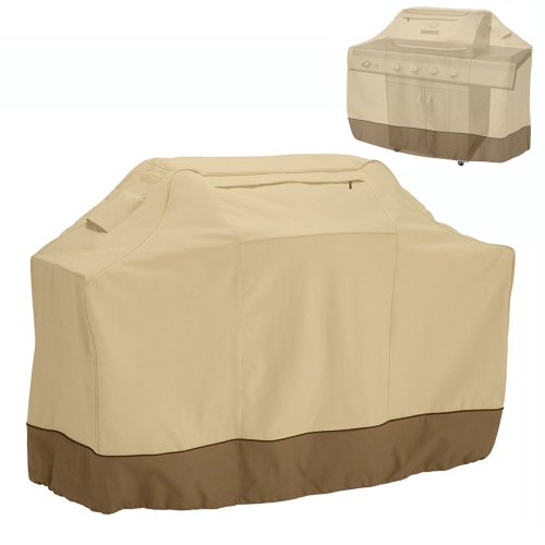 

Oxford Cloth Waterproof Dustproof Barbecue Cover With Sundry Bag, Size: 163x61x122cm(Beige)