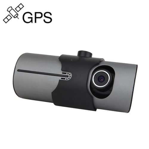 

R300M Dual Lens GPS Driving Recorder HD Car Camera, Style: With 16G Card(Double 720P +GPS)
