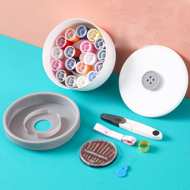 

23 In 1 Multifunctional Household Circular Needle & Thread Sewing Tool Set(White)