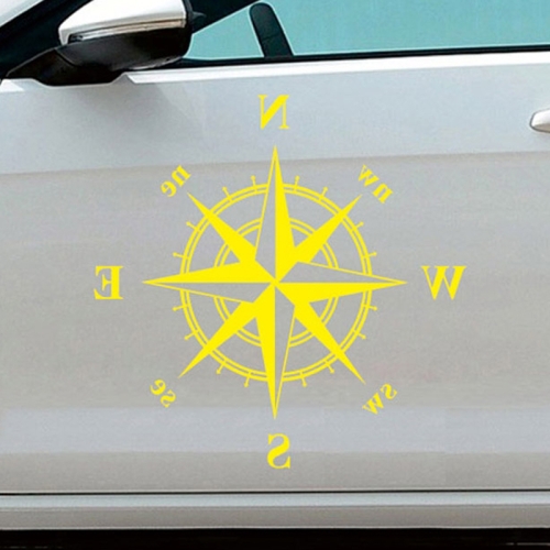 

D-336 Car Compass Graphic Sticker Hood Car Body Universal Sticker(Yellow)