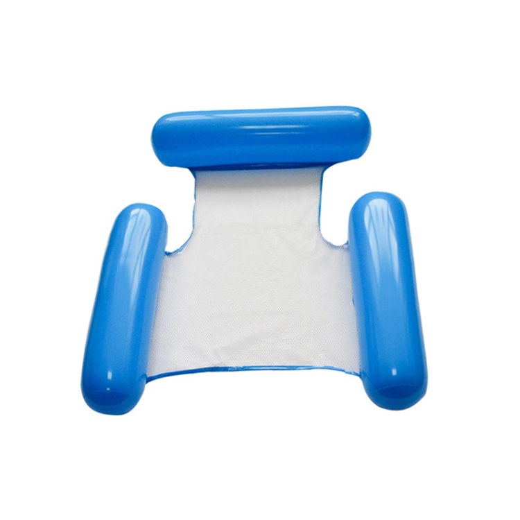 

Inflatable Recliner On Water Foldable Backrest Floating Bed Inflatable Floating Row(Blue)