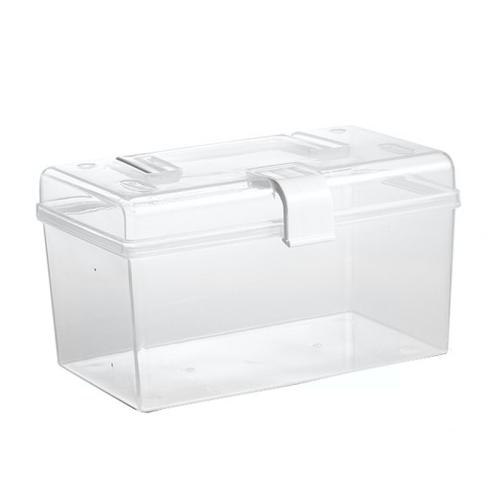 

2 PCS Portable Portable Medicine Box Home Medicine Plastic Storage Box, Style: High Small