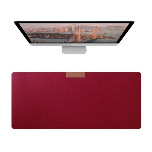 

2PCS Felt Keyboard Mouse Pad Desk Pad, Specification: 400 × 900 × 3mm(Red Wine)