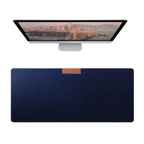 

2PCS Felt Keyboard Mouse Pad Desk Pad, Specification: 700×330×2mm(Navy Blue)