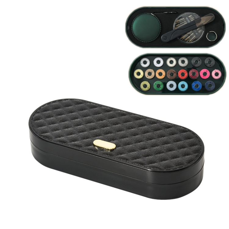 

25 in 1 Home Portable Sewing Set Needle and Thread Storage Box(Black)