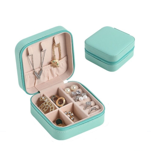 

Single Layer Zipper Jewelry Storage Box Jewelry Packaging Box(Tiffany Blue)