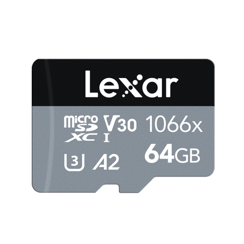 

Lexar LKSTF1066X High-Speed TF Card Motion Camera Surveillance Recorder Memory Card, Capacity: 64GB