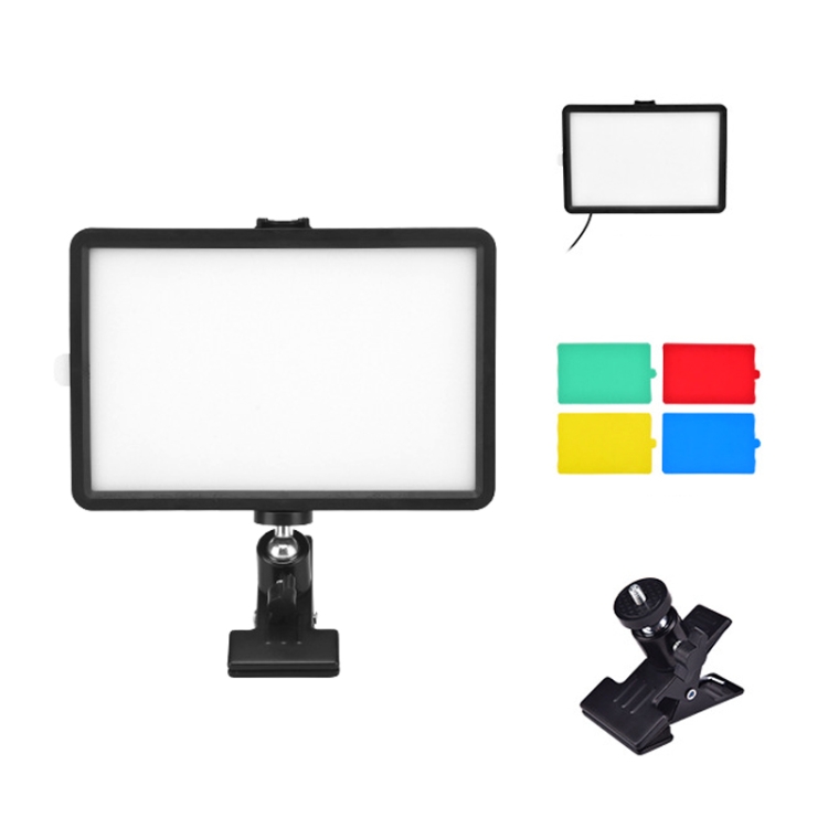 

8 Inch Photography Shooting Live Video Fill Light LED Tablet Lamp, Style: Gimbal Clip