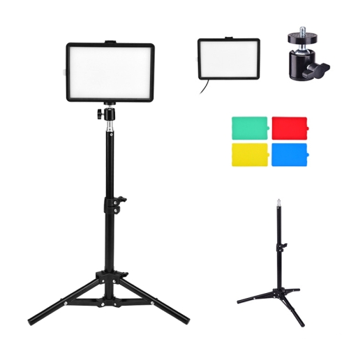 

8 Inch Photography Shooting Live Video Fill Light LED Tablet Lamp, Style: Gimbal + Stand + RC