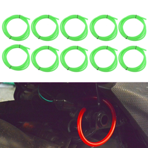 

10PCS Motorcycle Modification Oil Pipe Rubber Gasoline Pipe, Length: 1m(Green)