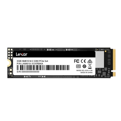 

Lexar NM610 PCle3.0 Four-Channel Computer Solid State Drive, Capacity: 1TB