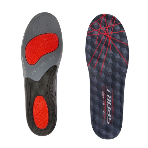 

2 Pairs Silicone Shock-absorbing Breathable Sweat-absorbing TPE Insoles, Size: For 36/37cm(Black)