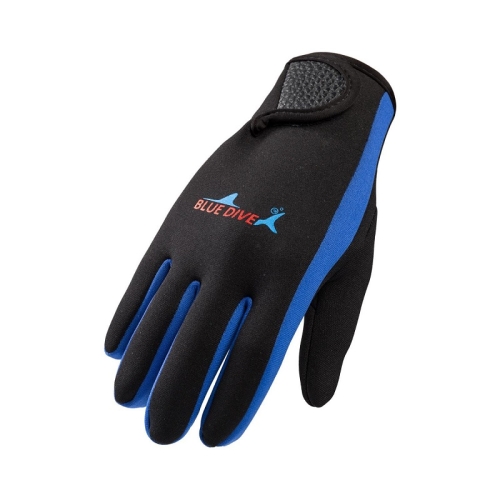 

BLUE DIVE Rubber Wear-resistant Non-slip Diving Gloves, Size: S(Blue Strip)