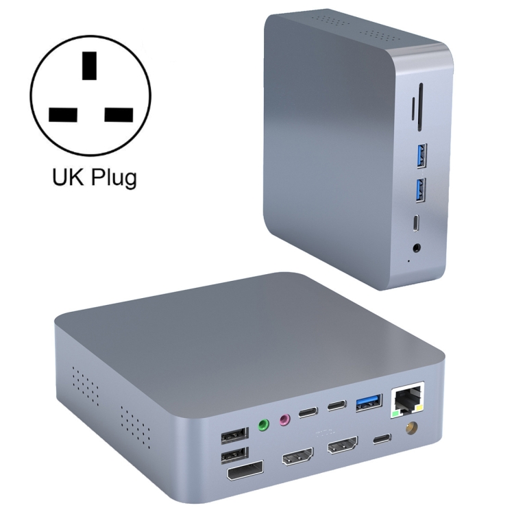 

HC470 19-In-1 Laptop Docking Station Dual Monitor for M1 MacBook Pro/Air , UK Plug