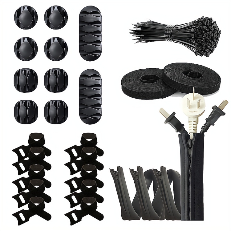 

Zipper:126 In 1 Desktop Data Cable Organizer Storage Winder Combination Set