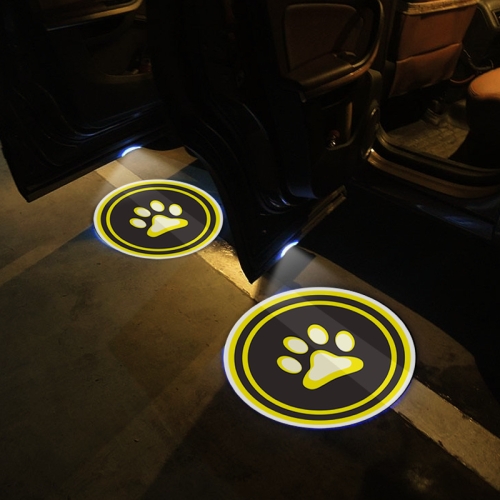 

LED Infrared Induction Car Door Welcome Light Night Projection Ambient Light, Specification: Cat Claw (Yellow)(1 Pair/Box)