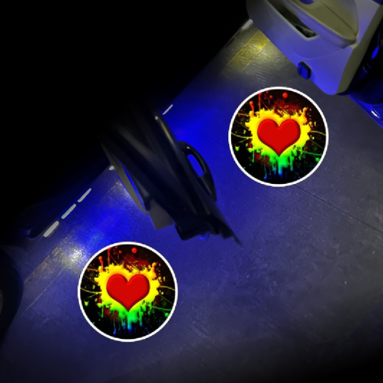 

LED Infrared Induction Car Door Welcome Light Night Projection Ambient Light, Specification: XXXX4 (Colorful)(1 Pair/Box)
