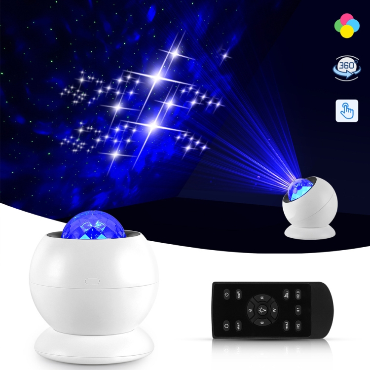 

S600 Projection Instrument Water Pattern Wave Rotation LED Night Light(Colorful)