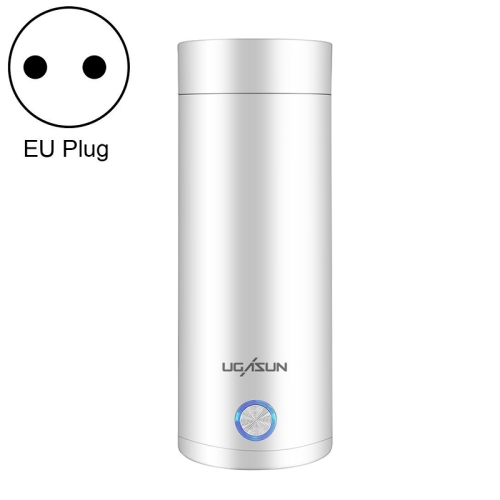 UGASUN Travel Portable Mini Electric Heated Water Cup, Color: EU Plug (Withe)