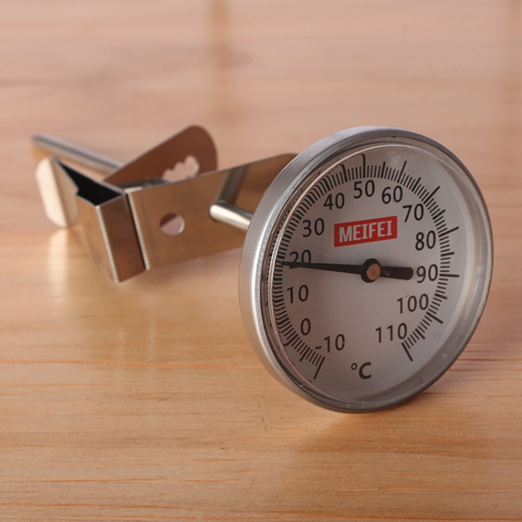 

Stainless Steel Hand-brewed Coffee Large Screen Can be Hung Thermometer, Style: Big Plate Silver