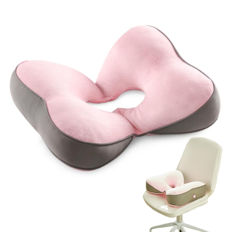 

FANNIS Butterfly Office Hip Support Memory Foam Cushion, Size: 41x33x8cm(Pink)