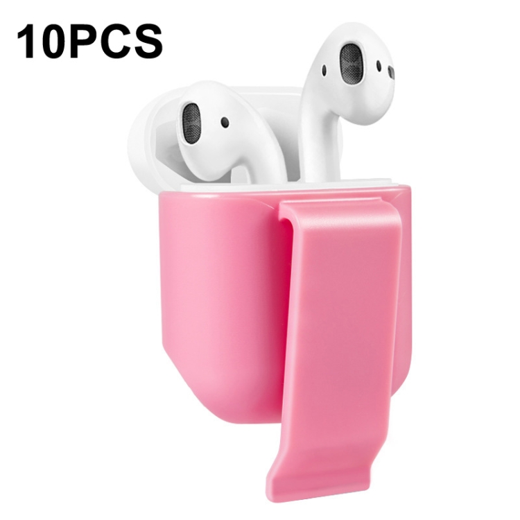 

10 PCS Portable Headset Waist Hanging Protective Cover, Suitable For AirPods 2(Pink)
