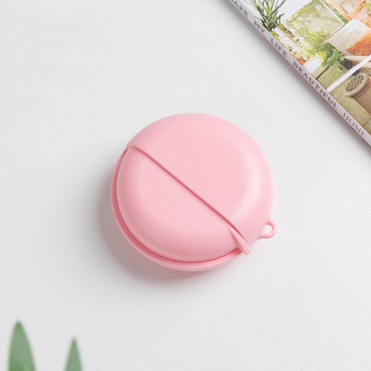 

4 PCS Desktop Portable Storage Box Headset Drug Round Storage Box(Pink)