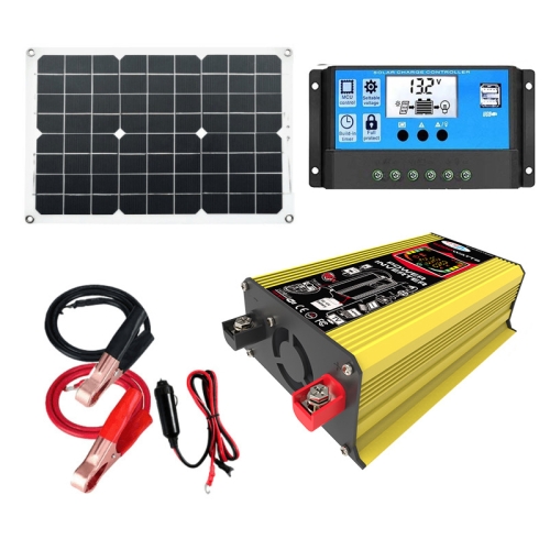 

Home Solar Generator Inverter+30A Controller+18W 12V Solar Panel, Specification: Yellow 12V To 110V