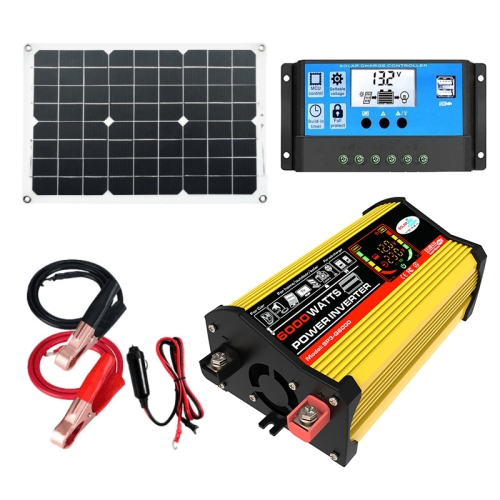 

Home Solar Generator Inverter+30A Controller+18W 12V Solar Panel, Specification: Yellow 12V To 110V