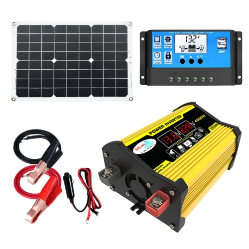 

Home Solar Generator Inverter+30A Controller+18W 12V Solar Panel, Specification: Yellow 12V To 220V