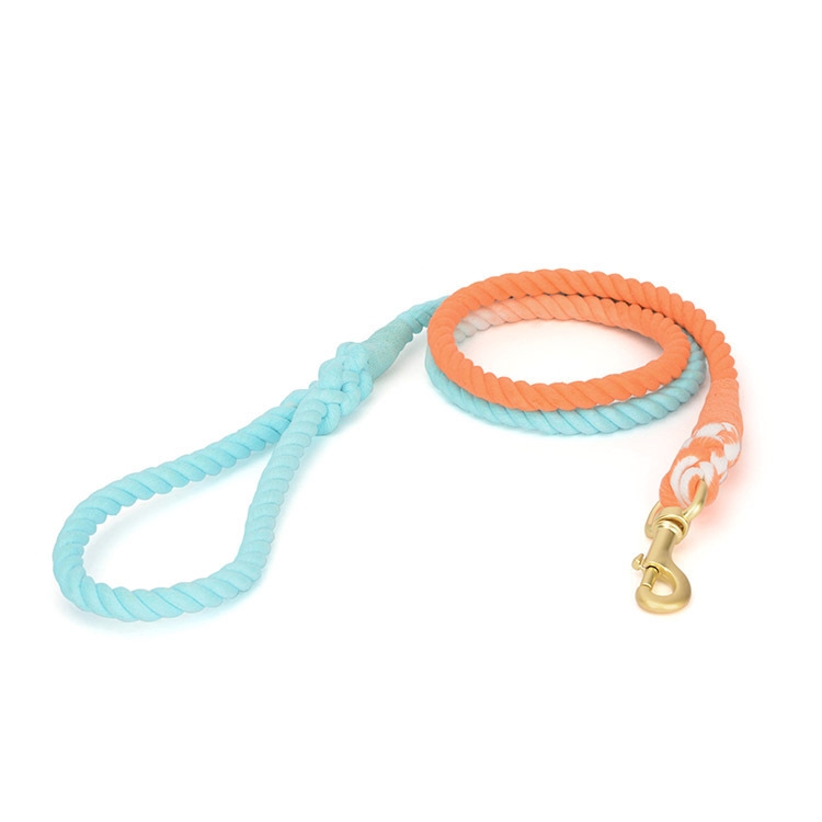 

Gradient Dyed Woven Cotton Rope Pet Collar Neck Sleeve Leash(Oranges Soda)