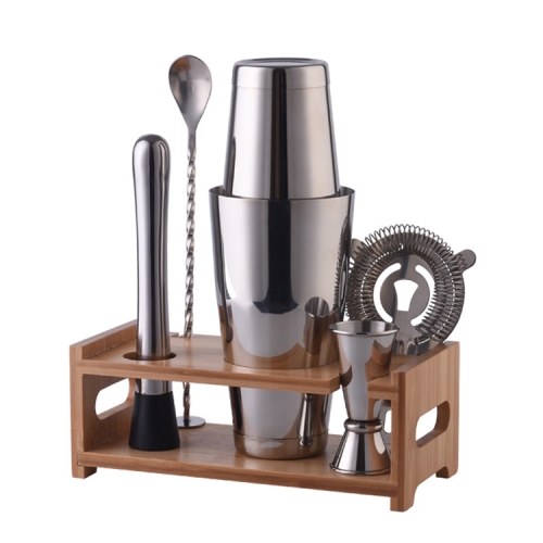 

6 In 1 800/600ml Wooden Rack Bartending Tool Set(K6-30)