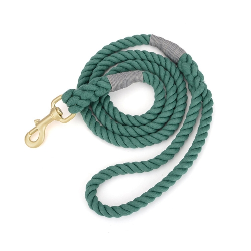 

Pet Traction Rope Hand Knitted Cotton Dog Leash(Dark Green)